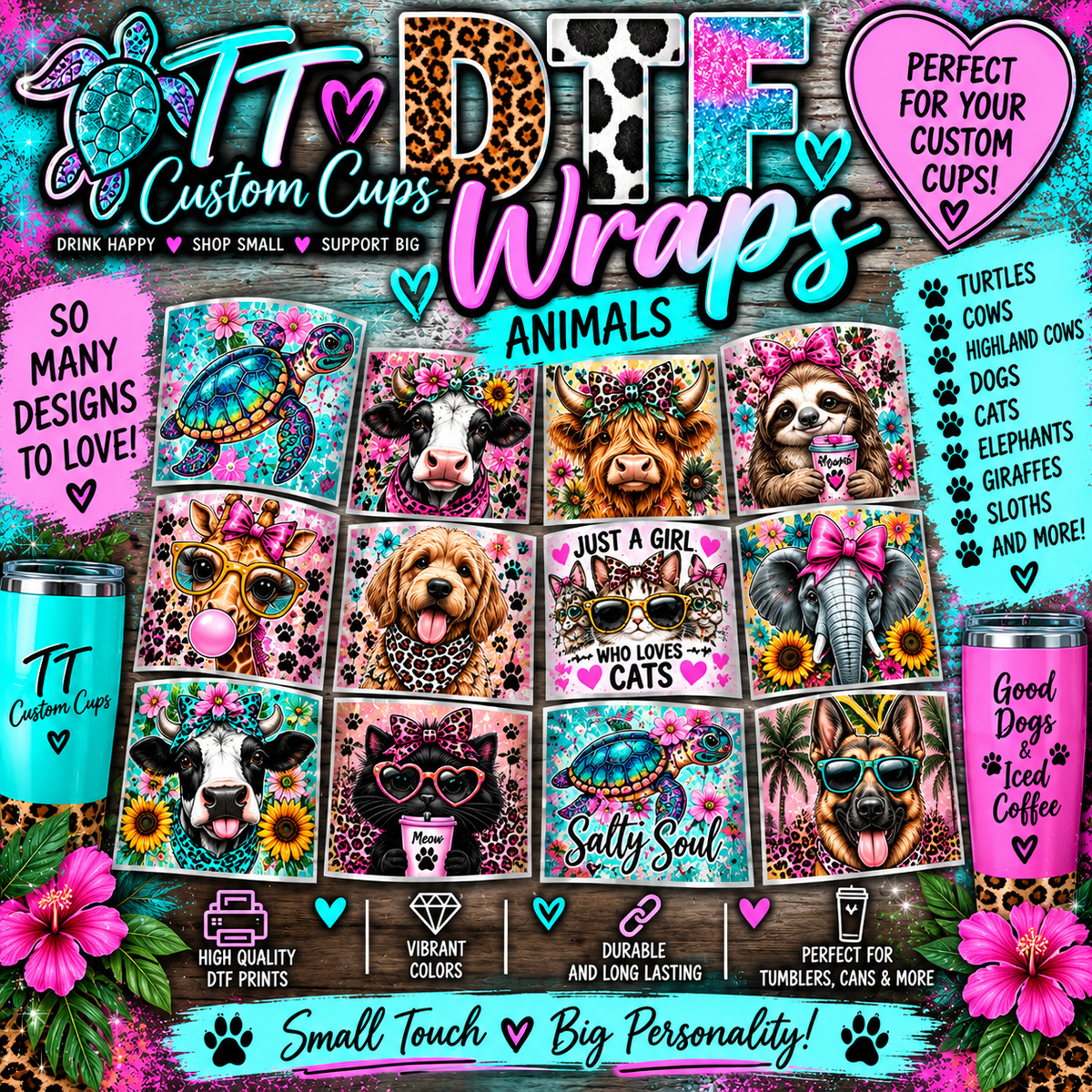 DTF Wraps - Animals