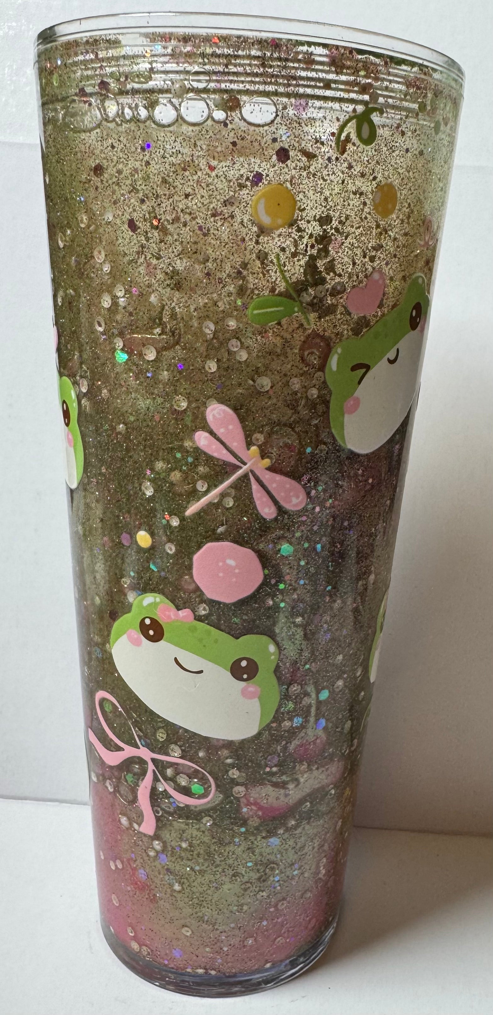 Pre-Made 24oz Acrylic Snow Globe Lava Cups