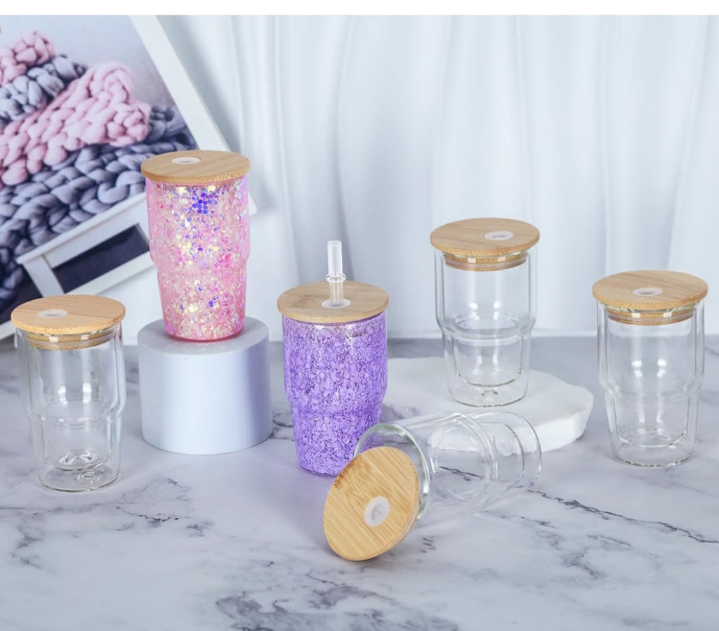 4 Oz Mini Glass Snowglobe Tumbler